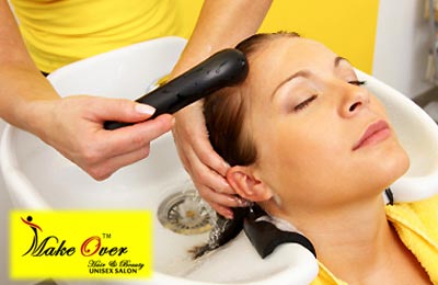 Take care of your crowning glory Pay Rs 60 and get flat 35% off on excellent beauty services at Make Over Unisex Salon 