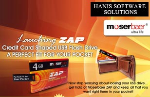 Rs. 555 for a Moser Baer 4GB pen drive worth Rs. 1100 at Hanis Software Solutions