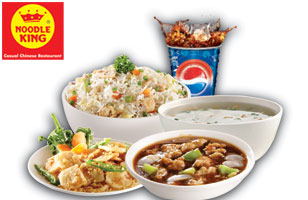 Rs. 75 for a Buy-1-Get-1 offer on veg or non-veg combo at Noodle King