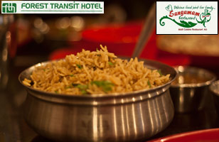 Rs. 150 for an a la carte meal worth Rs. 300 at Sangamam Restaurant