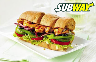 Rs. 30 to get flat 25% off on food bill at Subway