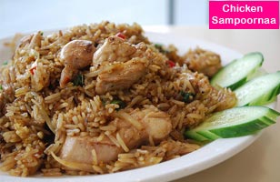 Rs. 320 for a scrumptious meal for two worth Rs. 835 at Chicken Sampoornaa