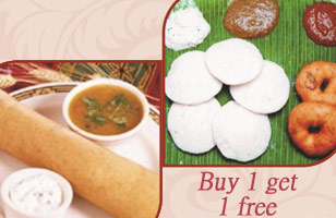 Rs. 30 for a Buy-1-Get-1 offer on breakfast buffet at Venkey's Veg