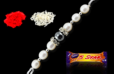 Jpearls deep emotions pearl rakhi