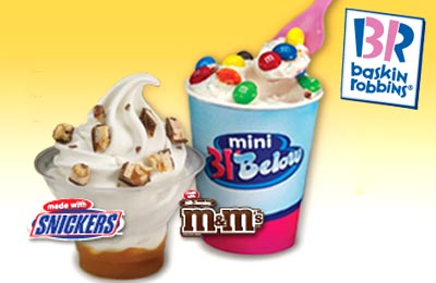 Rs 80 to enjoy any ice cream & beverage from the menu worth Rs 200 at Baskin-Robbins