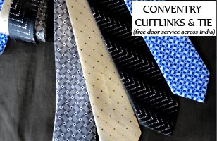Rs. 350 to get casual/formal ties or designer cufflinks worth Rs. 700