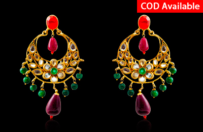 Multi Colour Touchstone earring