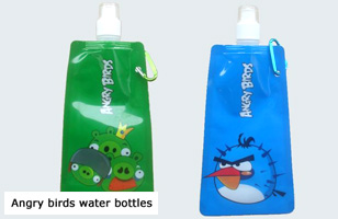 Rs. 199 for a set of two folding water bottles worth Rs. 500 at Angry Birds Water Bottles