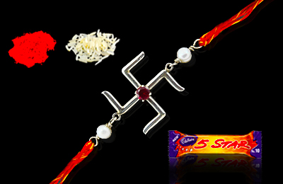 Radhe Krishna Swastik rakhi