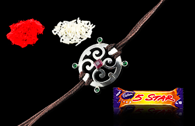 Radhe-Krishna round panna rakhi