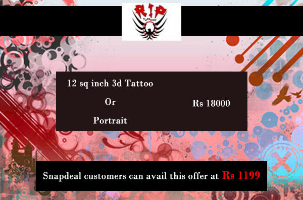 Rip Tattoos Deal In Delhi Buy Discount Coupons Online At Snapdealcom