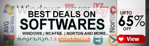 Upto 65% off on best deals on Computer Softwares