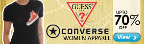 Upto 70% off Guess and Converse Women Apparel