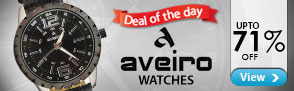 Deal of the day - Upto 71% off Aveiro Watches
