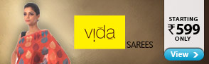 Vida sarees starting Rs.599