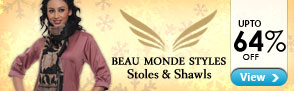 64% on Beau Monde stoles & shawls