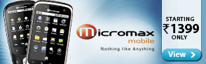 Micromax Mobiles starting Rs.1399only