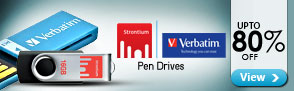 Upto 80% off Pen Drives from Strontium & Verbatim