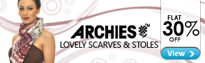 Stylish Stoles & Scarves from Archies ? Flat 30% off