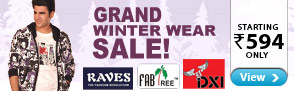 Grand Men's Winter Wear Sale from Fab Tree, Raves & DXI - Starting Rs.594