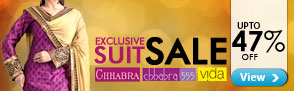 Exclusive Suits Sale from Chhabra, Vida & More ? Upto 47% off