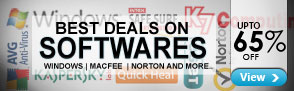First time on Snapdeal! - Upto 65% off on Computer Softwares from Windows, McAfee & more