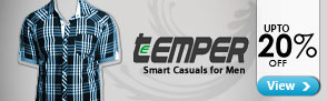 Upto 20 % off Temper Smart Casuals for Men