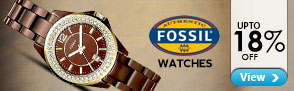 Upto 18% off Fossil Watches  