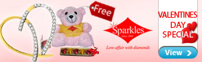 Valentine?s Day Special ? Buy Sparkles Diamond Jewelry and get a Stuffed Toy Free
