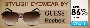 Stylish Eyewear by Guess & Reebok Upto 86% off