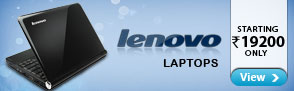 Lenovo Laptops Starting at Rs.19,200