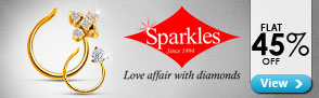 Flat 45% off Sparkles Diamond Nosepins