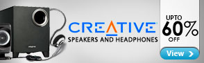 Upto 60% off on Creative speakers and Headphones