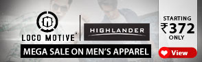 Mega Sale on Men  Apparel ? Starting Rs. 372