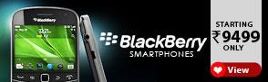Blackberry Smart Phones Starting Rs.9499
