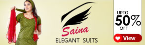Saina Elegant Suits For Women - Upto 50% Off