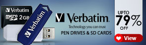 Upto 79% off on Pen Drives and SD Cards from Verbatim 