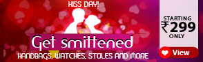 Kiss Day Special Handbags,Watches,Stoles & More starting Rs.299