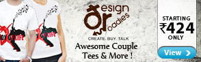 Design Roadies Couple T-shirts & more Starting Rs.424