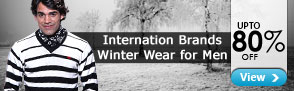 Upto 80% off on International Brands winter wear for men