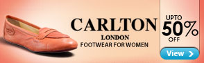 7.	Upto 50% off on Carlton London women footwear 