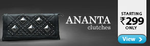 Stylish Clutches from Ananta Bags, starting at Rs.299