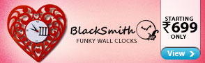Blacksmith Funky Wall Clocks - Starting Rs.699