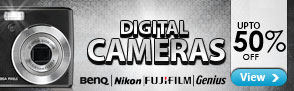 Digital cameras Upto 50% off
