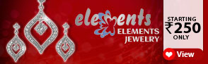 Elements Jewellery starting Rs. 250