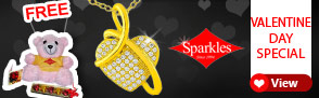 Get a Free Teddy Bear & Chocolate with Sparkles Diamond Jewelry.