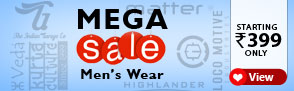 Mega Sale on Men?s Apparel from Locomotive, Invogue, Indian Garage & more ? Starting Rs.399