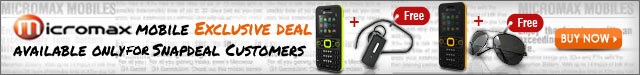 Exclusive Micromax Mobile available only for Snapdeal Customers. Grab it now !!