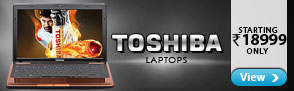 Toshiba Laptops ? Starting Rs. 18999