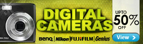 Upto 50% off Digital cameras by Nikkon, Ben Q & more